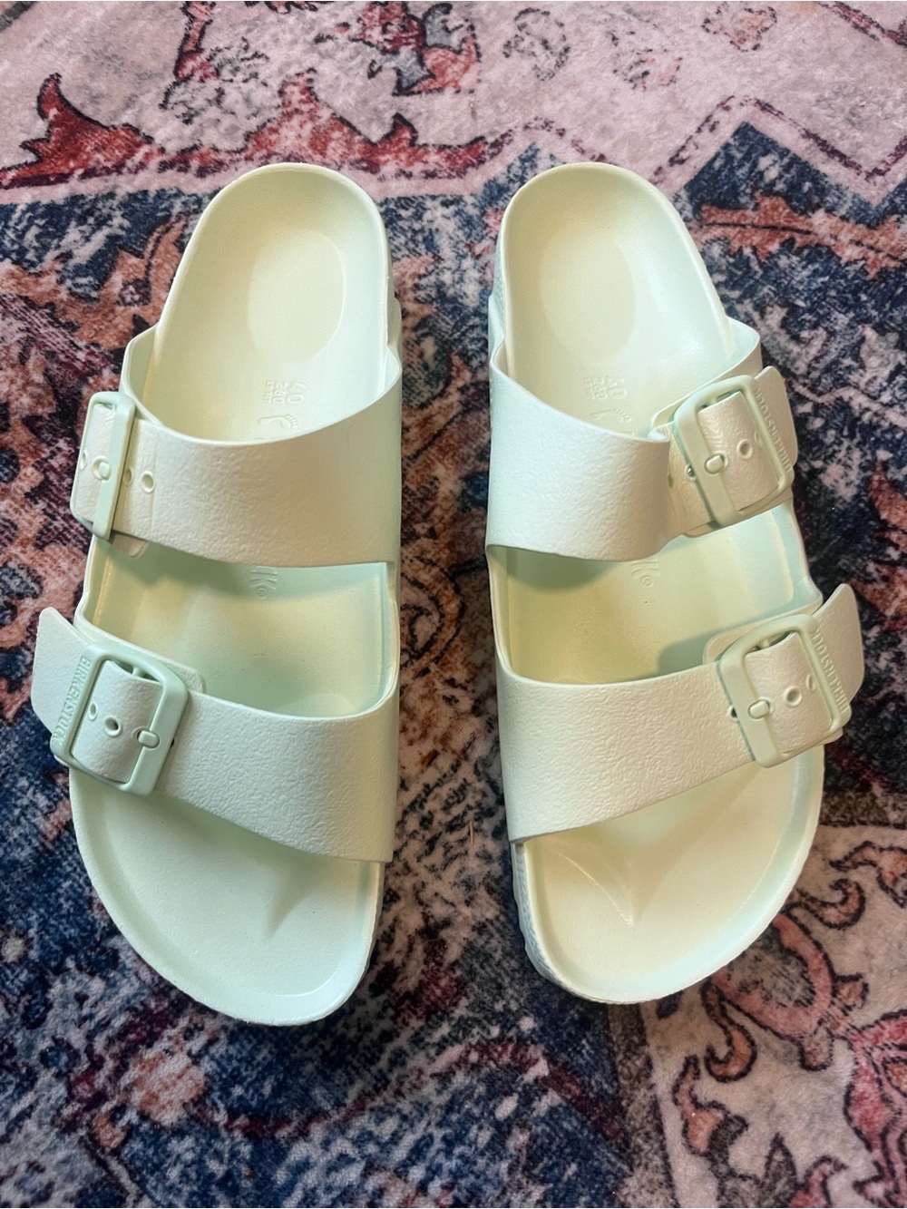 Birkenstock Arizona EVA Light green sandals slides 9 9.5